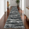 KOZYFLY Modern Abstract Washable Rug Runner 2.6x14 Hallway Rug Runner Non-Slip by KOZYFLY
