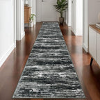 KOZYFLY Modern Abstract Washable Rug Runner 2.6x14 Hallway Rug Runner Non-Slip by KOZYFLY