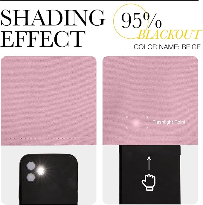 NICETOWN Window Curtains for Bedroom, Rouge Pink, 2 Panels, W42 x L48 -Inch - Image 4