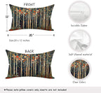Rustic William Morris Inspired Autumn Forest Decor Pillow Covers 12x20 - Image 2