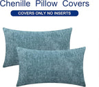 CaliTime Throw Pillow Covers Decorative 16 X 26 Inches Pack of 2 Cozy Chenille - Image 6