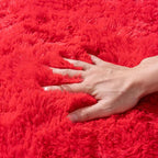 Small Area Rug, 2x3 Red Rug for Bedroom Shaggy Throw Rugs for Girls Room - Image 6
