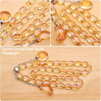 PEDOBO Magnetic Curtain Tiebacks, 2 Pack Crystal Beaded Sun & Moon Pendants - Image 2