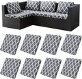 8Pcs Stretch Patio Cushion Covers, Outdoor Couch Covers Replacement, Outdoor by BIETYONE