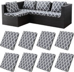 8Pcs Stretch Patio Cushion Covers, Outdoor Couch Covers Replacement, Outdoor by BIETYONE