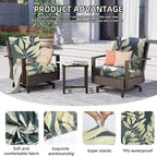 8Pcs Outdoor Cushion Covers, Patio Cushion Covers, Stretch Elastic Slipcovers - Image 3