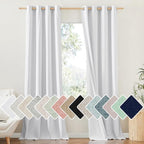 NICETOWN 100% Absolutely Blackout Linen Curtains by NICETOWN
