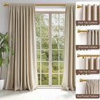 Lootkell 2 Pack Gold Curtain Rods Set - Image 3