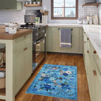 Floral Rug for Entryway, 2X3 Washable Kitchen Mat Ultra-Thin Soft, Non-Slip - Image 5