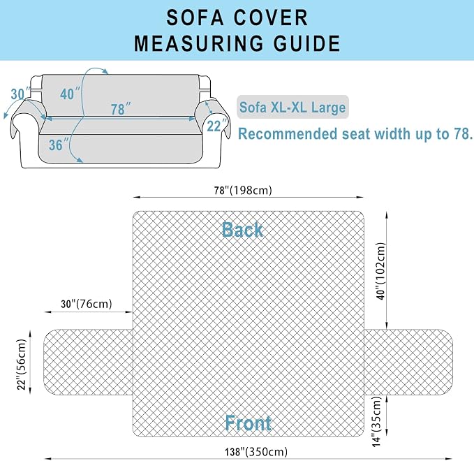 Reversible Oversized Sofa Covers Couch Cover Furniture Protector - Image 7