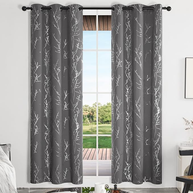 Deconovo Grey Blackout Curtains - Image 2