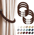 NICEEC 6 Pack Strong Magnetic Curtain Tiebacks Modern Simple Style Drape Tie by NICEEC