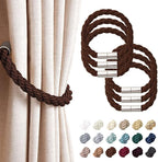 NICEEC 6 Pack Strong Magnetic Curtain Tiebacks Modern Simple Style Drape Tie by NICEEC