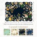 Rugflix 5x7 Floral Area Rug for Living Room, Machine Washable Rugs - Image 2