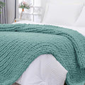 Bigacogo Chunky Knit Throw Blanket by Bigacogo