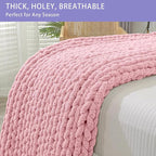 Bigacogo Chunky Knit Throw Blanket - Image 4