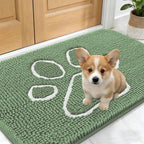 OLANLY Dog Door Mat for Muddy Paws 24x16, Paw Print Design, Absorbs Moisture by OLANLY