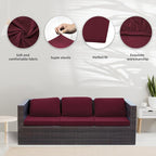 8Pcs Stretch Patio Cushion Covers, Outdoor Couch Covers Replacement, Outdoor - Image 3