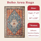 SERISSA 7x9 Area Rugs for Living Room, Large Washable Non-Slip Boho Rug - Image 6