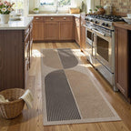 Lahome Enfys Modern Rainbow Easy Jute Rug, 2x6 Kitchen Runner Washable Rug - Image 2
