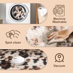 Faux Fur Cowhide Rug: Fluffy Cow Print 5.2x7 Feet Washable Cow Hide Rug - Image 4