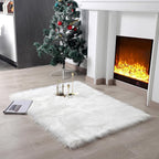 linmopm Faux Fur Rug Sheepskin Shag Fluffy Fuzzy White 3x4 ft Rugs by Limopmfauxfurproducts