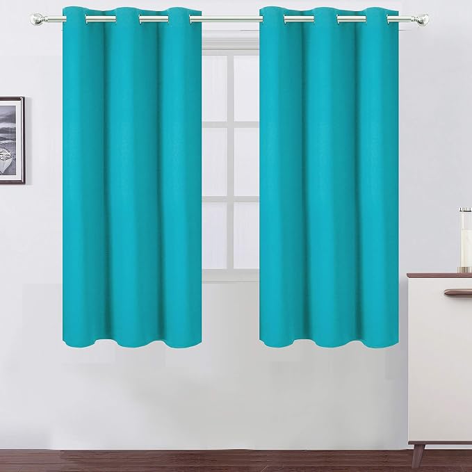 LEMOMO Teal Blackout Curtains 40 x 63 Inch Length/Set of 2 Curtain by Lemomo