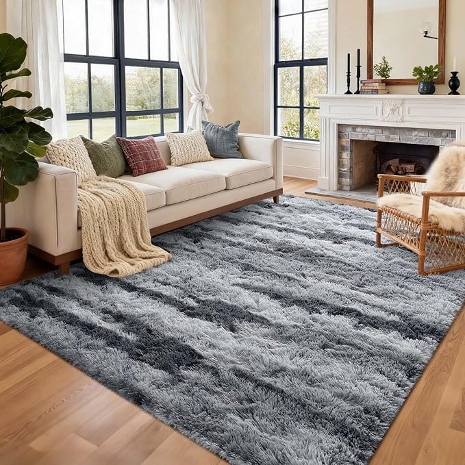 6x9 Ft Large Shag Rugs for Living Room Decor, Tie-Dyed Ultra Soft Fluffy Furry - Image 3