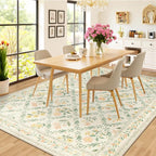 6x9 Area Rugs for Living Room: Floral Washable Rug Vintage Large Soft Boho - Image 4