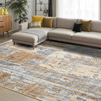 Toneed Abstract Area Rug Modern Washable Rug Soft Non Slip Rug Low Pile - Image 2
