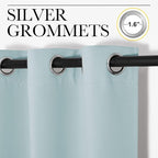 NICETOWN Modern Blackout Curtains Noise Reducing, Sky Blue, 2 Panels, W42 x L54 - Image 2
