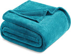 Exclusivo Mezcla Fleece Teal Throw Blanket - Image 8