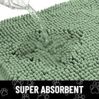 Smiry Dog Door Mat for Muddy Paws, Absorbent Dirt Trapper Non Slip Quick Dry - Image 5