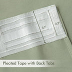 MIULEE Back Tab Sage Green Curtains 108 Inch Long 2 Panels Set - Image 4
