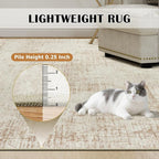 5x8 Area Rugs for Living Room Washable Rug: Anti-Skid Abstract Modern Living - Image 7