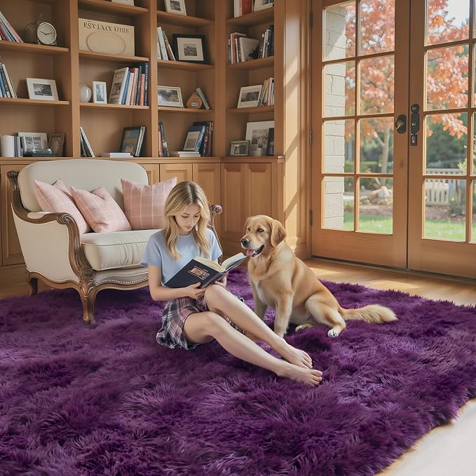 Rugs for Bedroom 4x6, Alfombras para Salas Shag Large Plush Soft Area Rug - Image 3