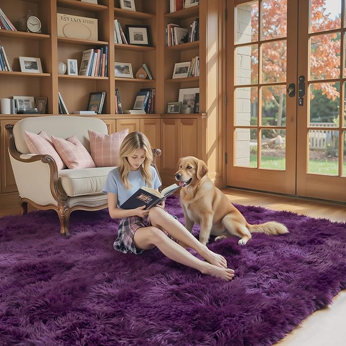 Rugs for Living Room 5x8, Alfombras para Salas Shag Large Plush Soft Area Rug - Image 3