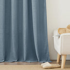 RYB HOME Linen Sheer Window Curtains - Image 3