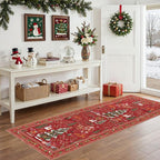 UERMEI Christmas Runner Rug for Hallway: 2x6 Neutral Modern Festive Low Pile - Image 5