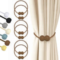 Hion Magnetic Curtain Tiebacks Dark Brown 6 Pack, Curtain Tiebacks Buckles by Hion