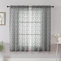 Chyhomenyc Charcoal Grey Short Curtains 45 Inch Length 2 Panels, Light by Chyhomenyc