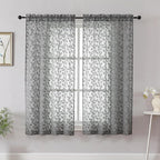 Chyhomenyc Charcoal Grey Short Curtains 45 Inch Length 2 Panels, Light by Chyhomenyc