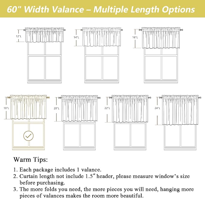 Blush Pink Valances for Windows, Light Filtering Faux Linen Textured Small - Image 3