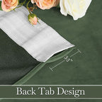 RYB HOME Elegant Green Velvet Curtains 84 inches Long, Light Blocking, Thermal - Image 3