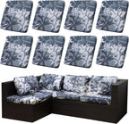 8Pcs Outdoor Cushion Covers, Patio Cushion Covers, Stretch Elastic Slipcovers by dreahoteztil