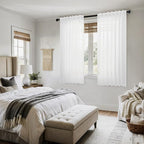 MIULEE White Linen Curtains Short 60 Inch Length 2 Panels - Image 6