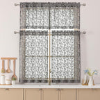 Chyhomenyc Charcoal Grey Sheer Valances - Image 2