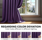 Deconovo Blackout Curtains, Thermal Insulated, W42 x L72 2 Panels, Back Tab - Image 6