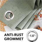 H.VERSAILTEX Linen Blackout Curtains 63 Inches Long 100% Blackout Thermal - Image 6