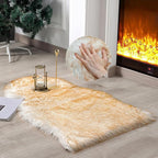 linmopm Faux Fur Rug Sheepskin Shag Fluffy Fuzzy 2x3 ft Small Rugs by Limopmfauxfurproducts